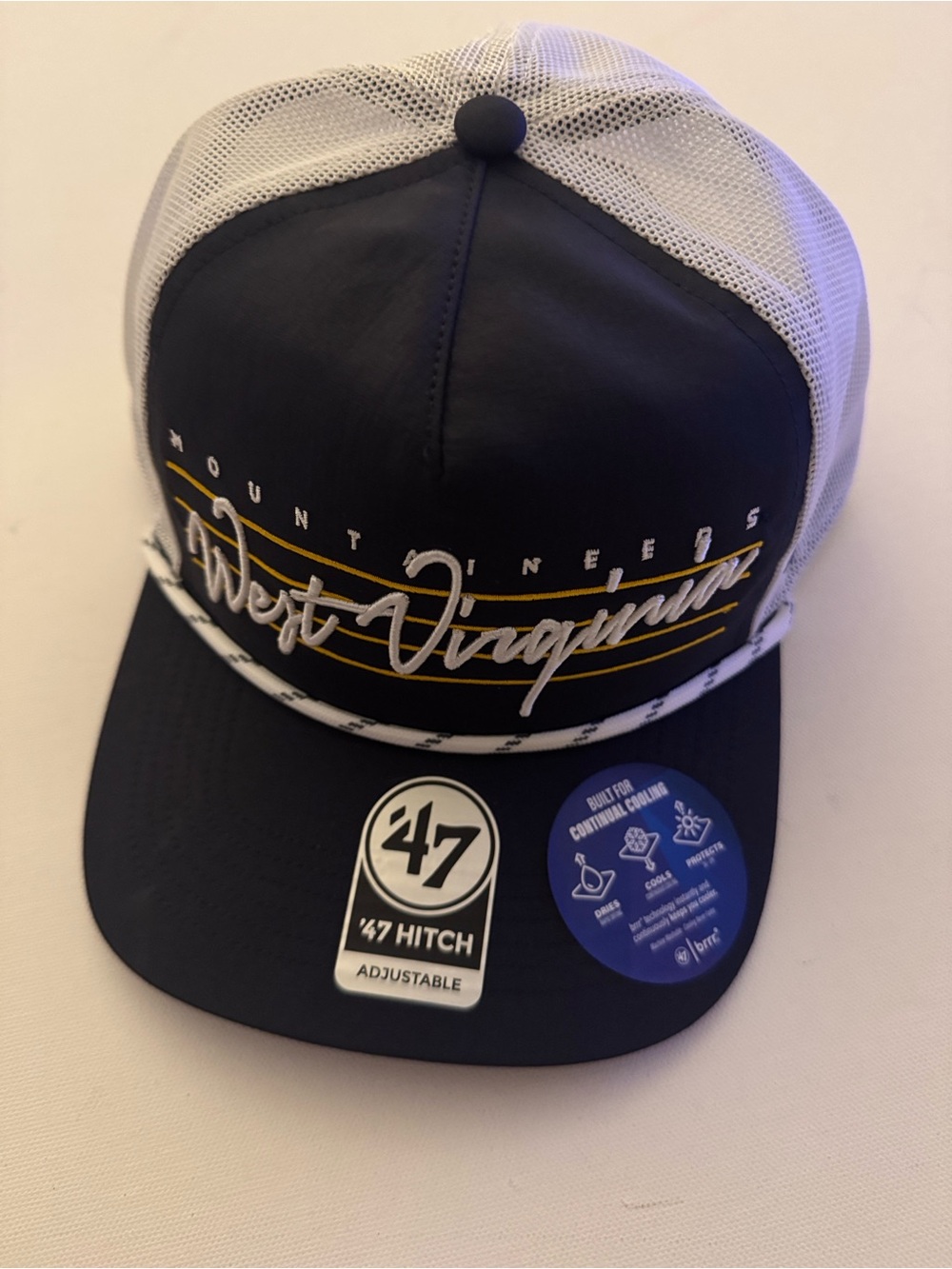 West Virginia Mountaineers Hat Mens 47 Cooling Mesh